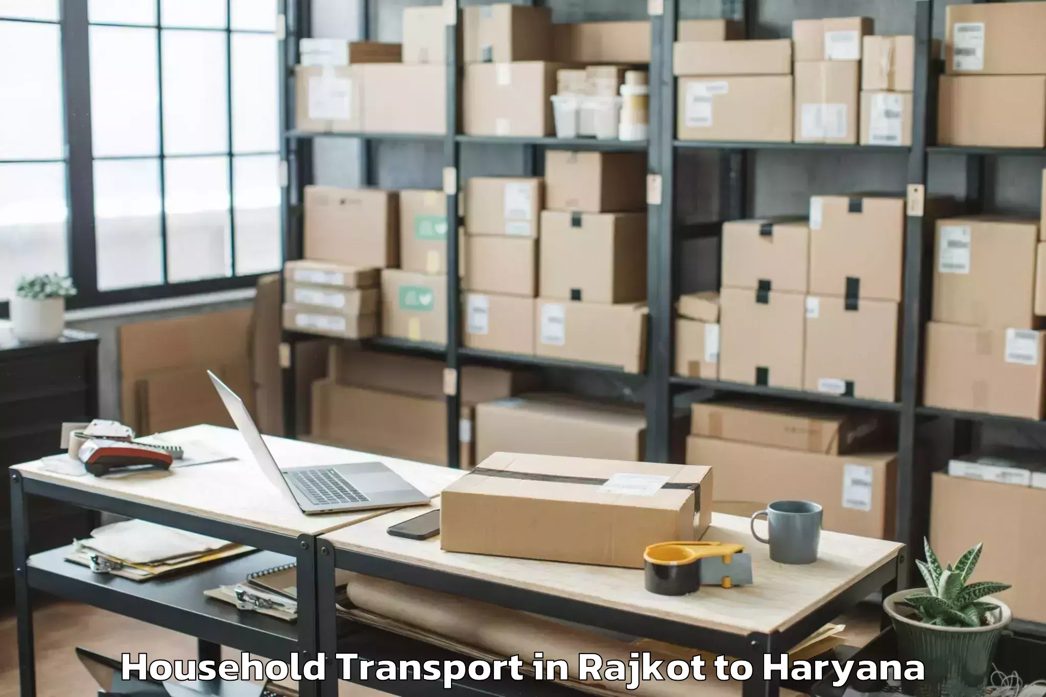 Book Rajkot to Pinjaur Household Transport Online